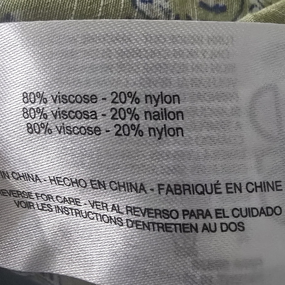 Sam Edelman Olive Floral Blouse, Size L - Picture 5 of 5